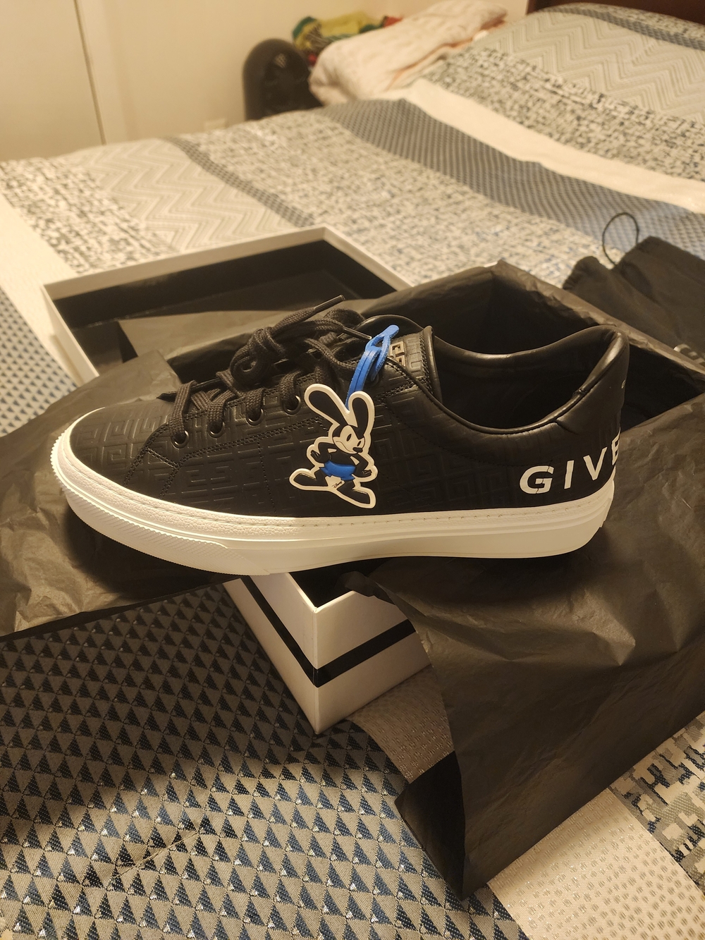 Givenchy Black Low-Top Sneaker with White Sole